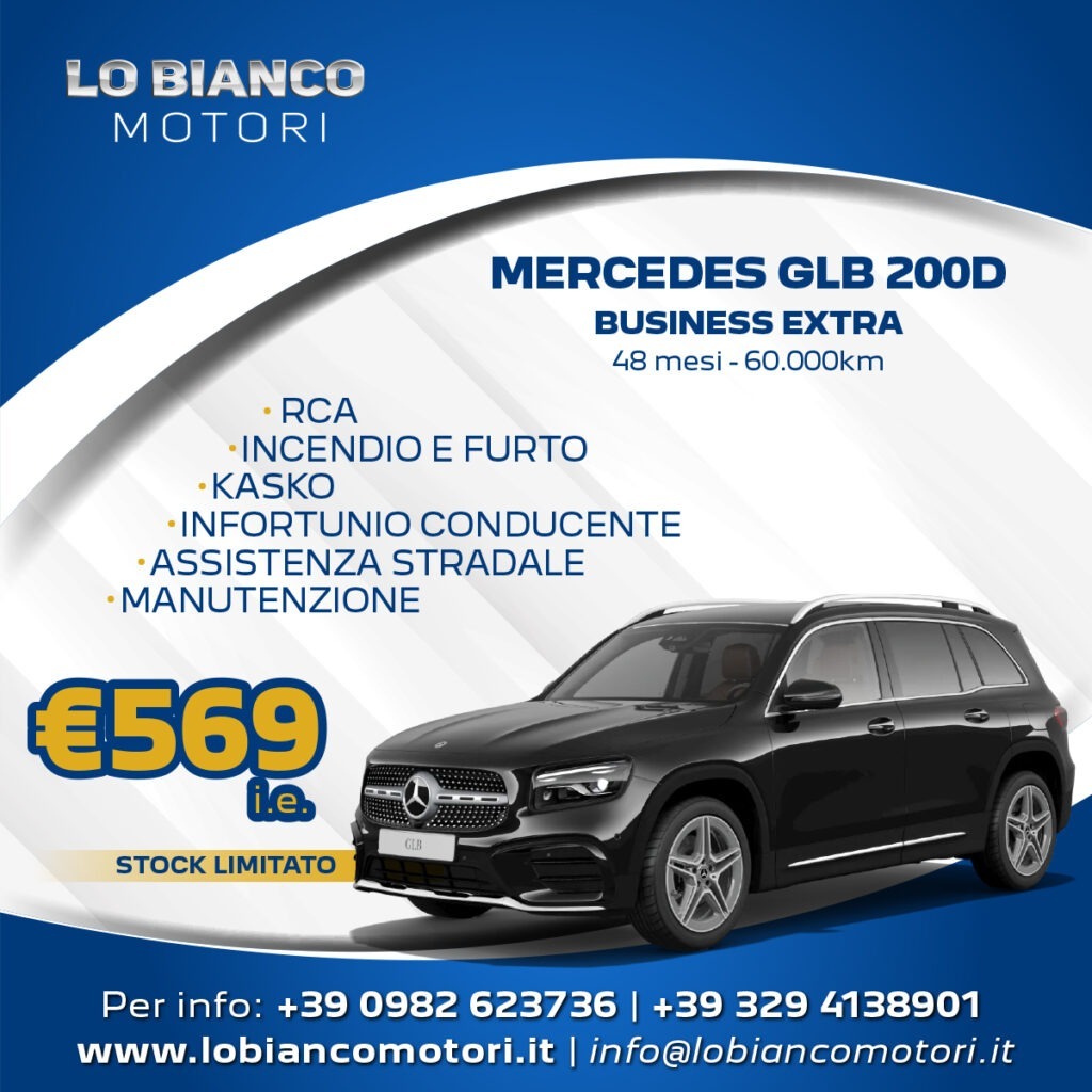 Locandina noleggio Mercedes GLB 200D