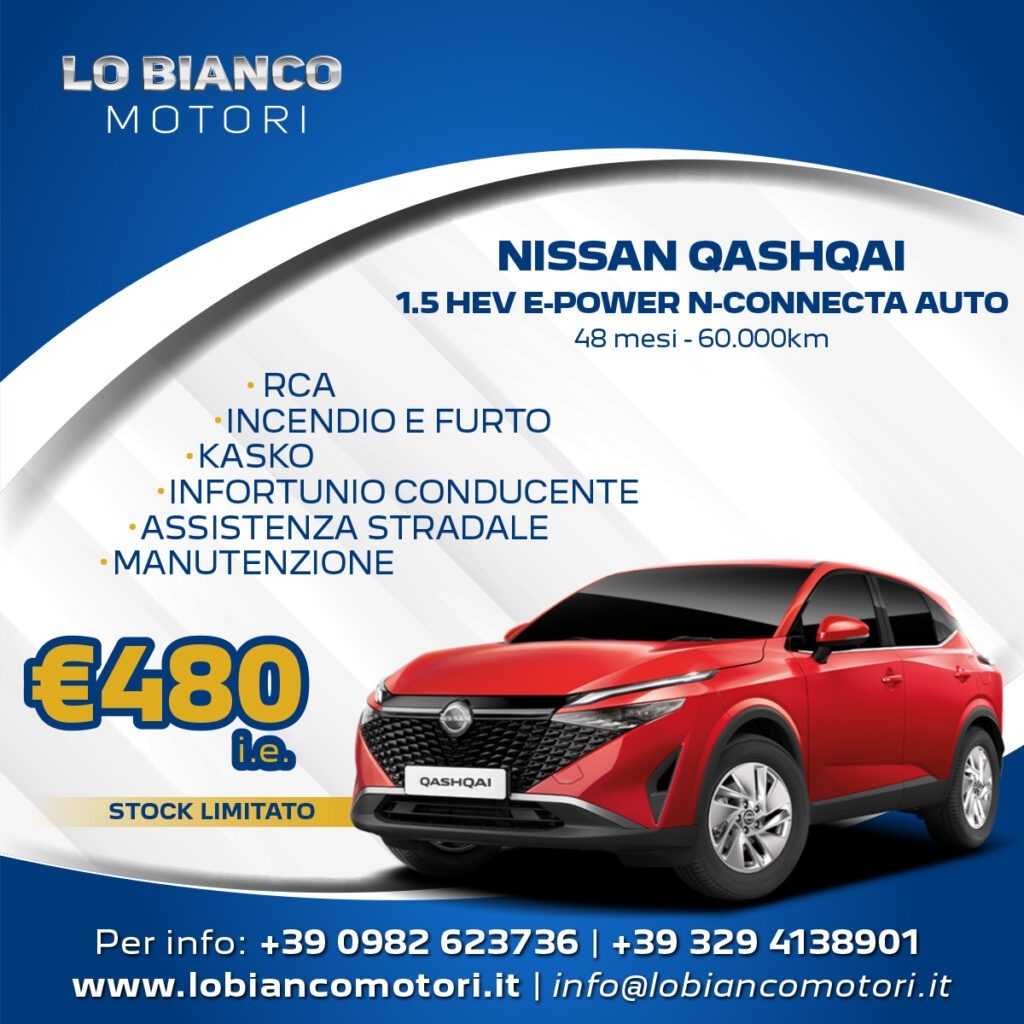 Locandina noleggio Nissan Qashqai