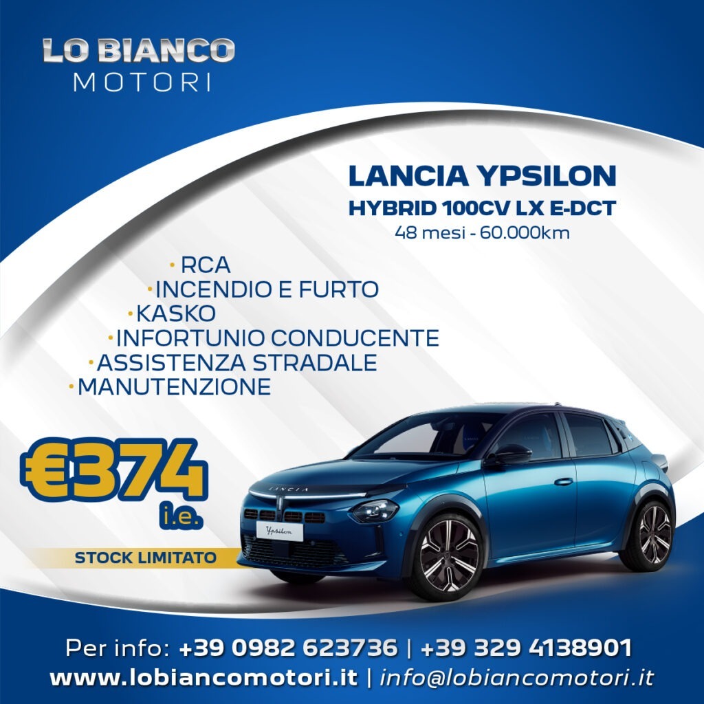 Locandina noleggio Lancia Ypsilon